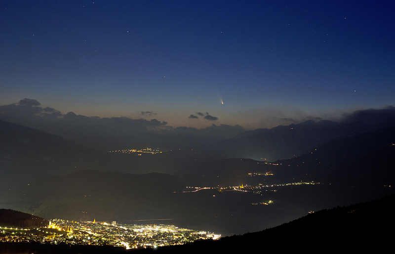 Komet Panstarrs über Bruneck