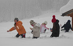 Stapfen durch den Schnee