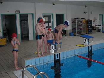 Vom Startblock springen